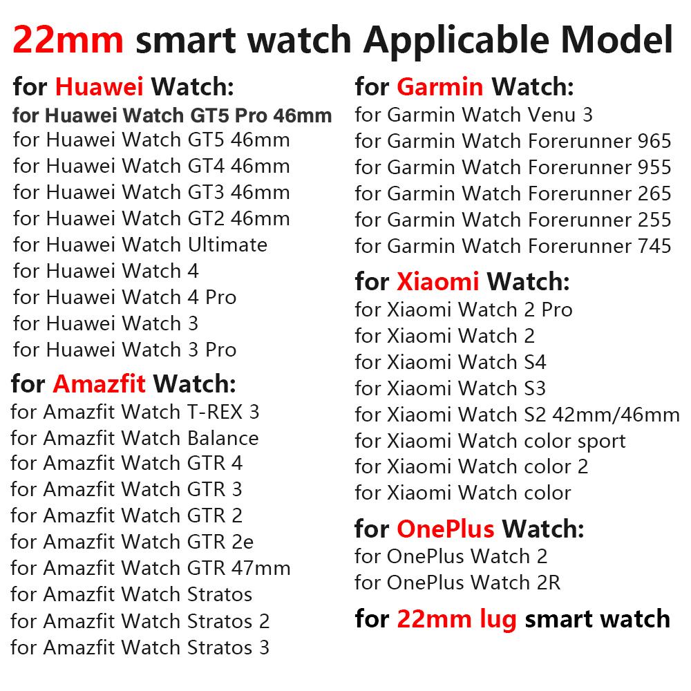 Man 22mm Stainless Steel Watch Straps for Huawei GT5 Pro 4 3 2 46mm Watch 4/3 Pro for Amazfit Balance GTR 4/3/2 Bracelet Venu 3