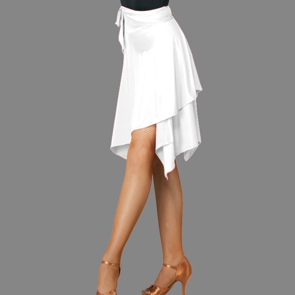 Lace Up Wrap Scarf Dancewear Solid Color Triangle Dance Skirt Latin Dance Skate Skirt  Ballroom