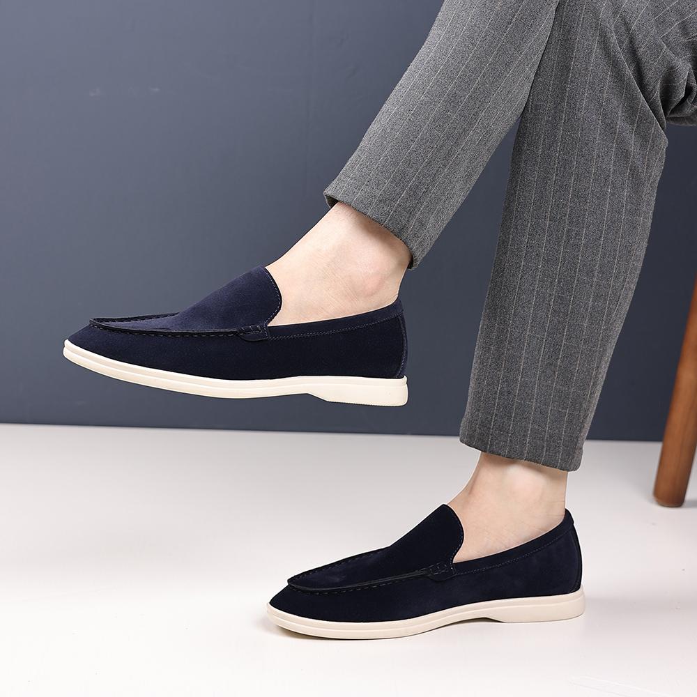 Fashion Luxury Brand Men's Suede Loafers Casual Slip-On Driving Shoes All-match Comfortable Flat for Men Breathable Male Walking Shoes