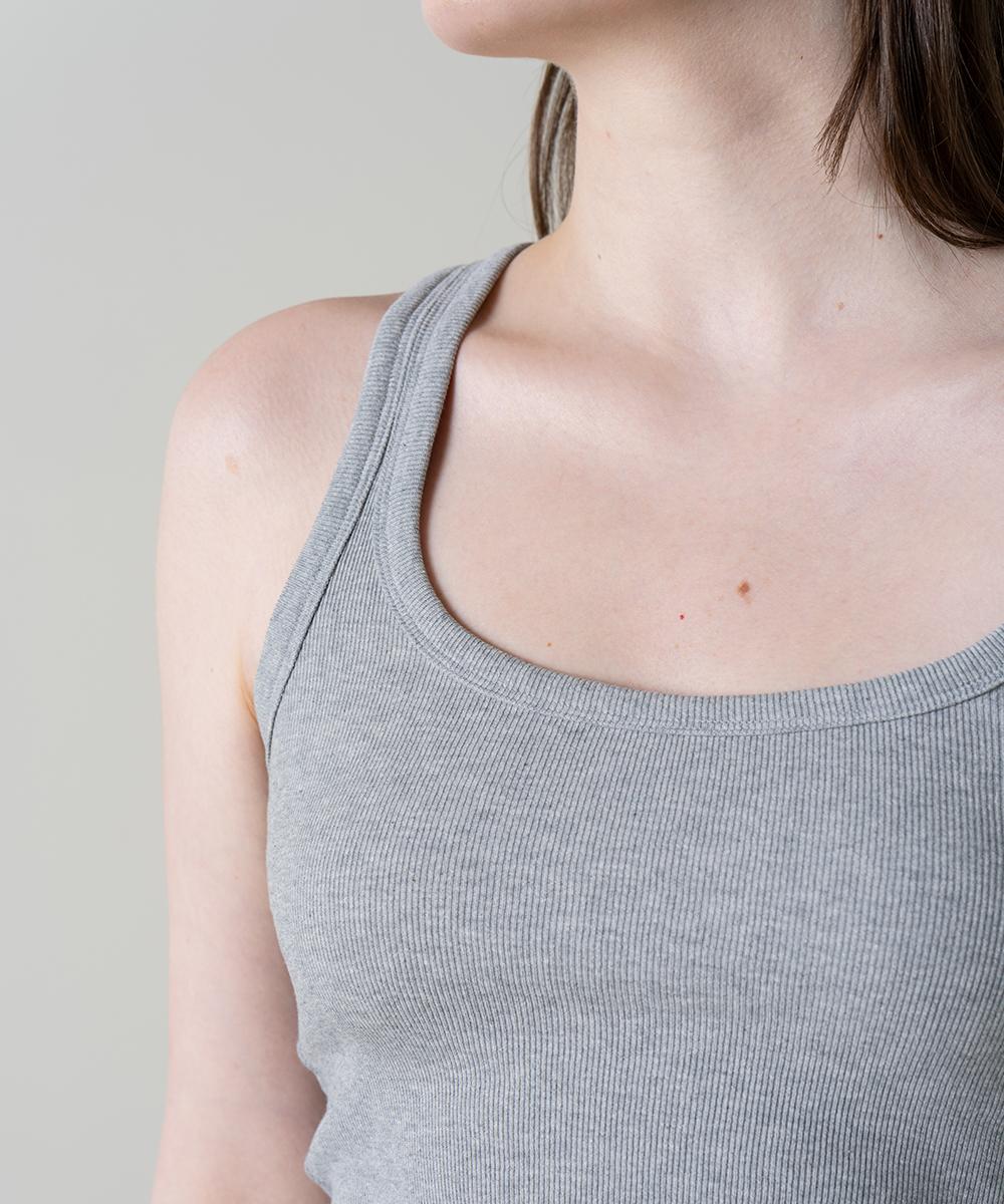 Noing Ribbed Sleeveless (Gray) Gray