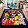Red Birds Characters Collage Office Rug Chair Mat, Game Carpet, Suitable for Front Door, Bedroom, Living Room, Desk, Holiday Gift