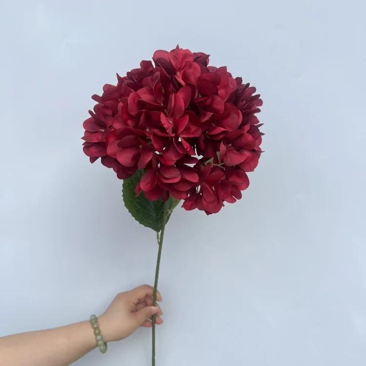 Large Hydrangea Artificial Flowers 135 Pieces Fake Flower Stems Candy Color Series for Wedding Floral Decoration