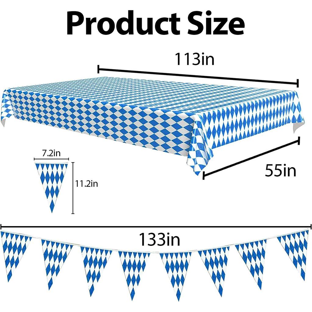 Decorațiuni Tematice Oktoberfest Petrecere Tematică Oktoberfest Tacâmuri de Bere Pahare de Hârtie Farfurii Șervețele Față de Masă Banner Petrecere a Burlacilor cu Bere pentru Adulți