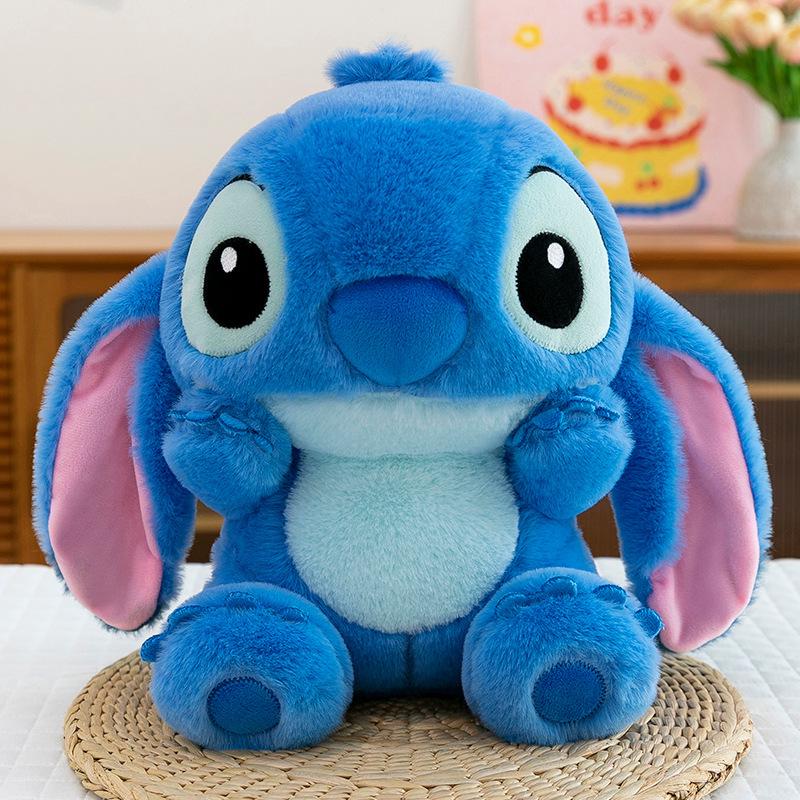 Sakura Pink Stitch Plush Toy with Flowers - Valentine's Day Gift for Girls