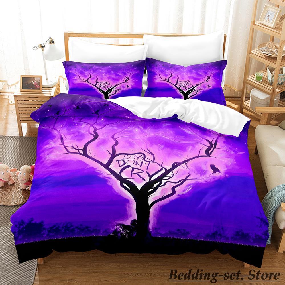 New Rod Wave Bedding Set Single Twin Full Queen King Size Bed Set Adult Kid Bedroom Duvetcover Sets Anime Parure De Lit Bed