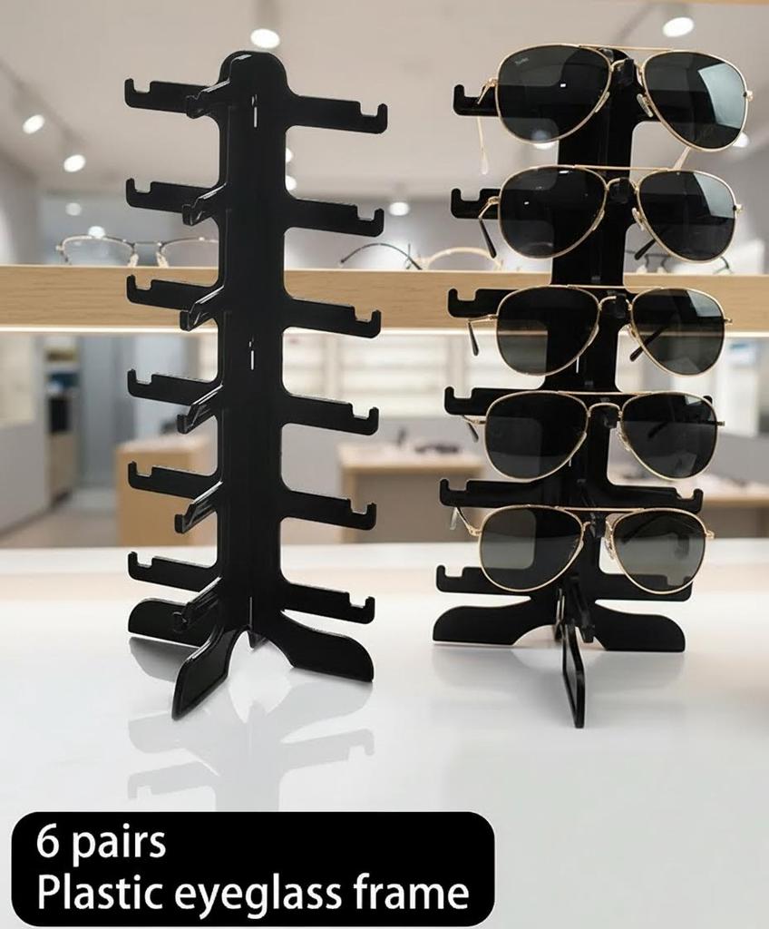 Kunststoff-Sonnenbrillen-Show-Rack-Halter, Brillen-Display-Ständer, Aufbewahrungshalter, Brillenregal, Home-Organizer, platzsparendes Regal