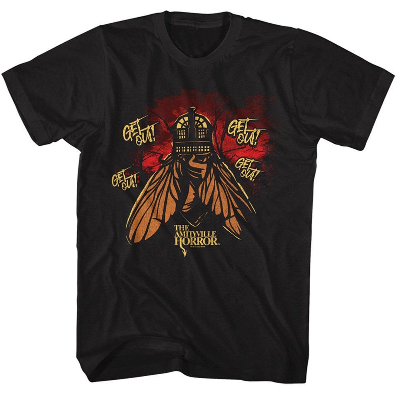 Amityville Horror Get Out Classic Black Adult T-Shirt 2XL
