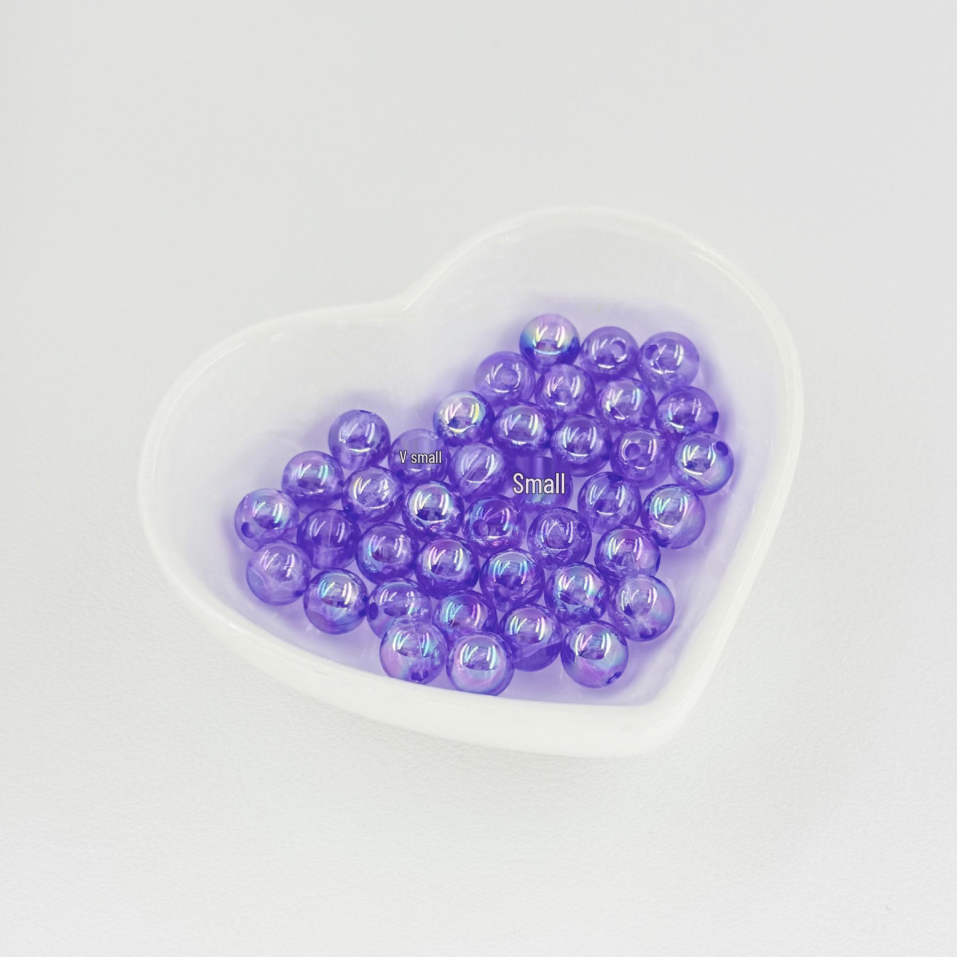 Iridescent Acrylic Round Beads with Straight Holes for Jewelry Making 8mm