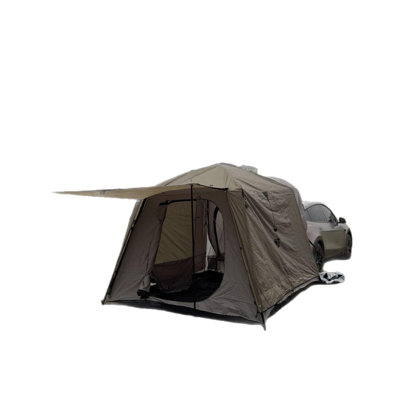 Clearance: Double-Layer SUV Tailgate Tent - Rainproof, Sun Protected, Portable Extension for Camping 470x280x200 cm