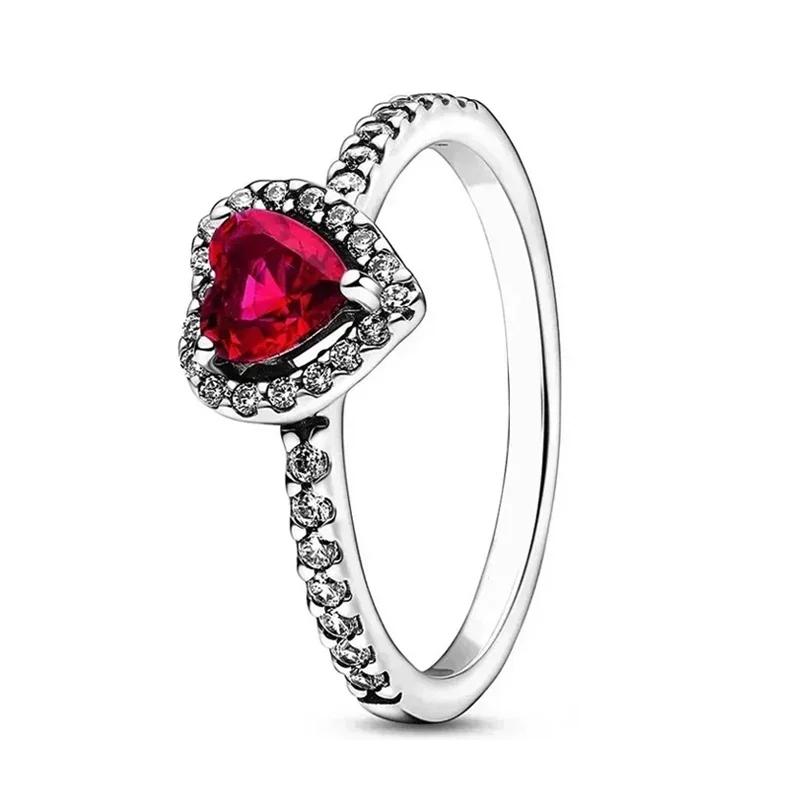 Anelli Originali per Donna Corona Cuore d'Amore Sole Luna Fidanzamento Matrimonio Anello Rosa con Fiocco Gioielli di Lusso