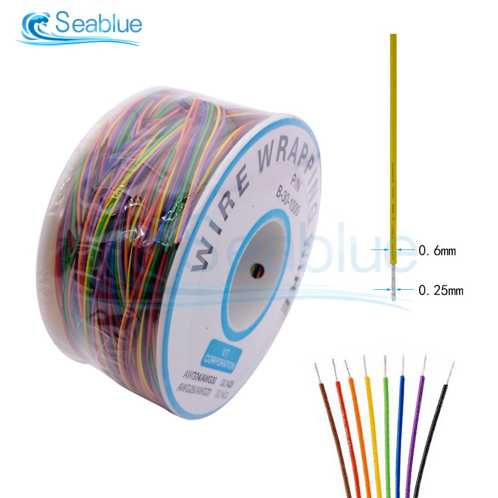250m sârmă de înfășurare 30AWG placată cu cupru B-30-1000 cablu placa de test jumper izolație conector conductor electronic