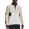 Under Armour Retro Sports Stand Collar Color Block Zipper Fitted Long Sleeve Jacket Men jackets Beige 1370157-110