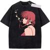2026 Hot Sale Anime Smoking Behind The Supermarket with You Yamada Wash T Shirt T-shirt Y2K Men Women Vintage Oversized T-shirt