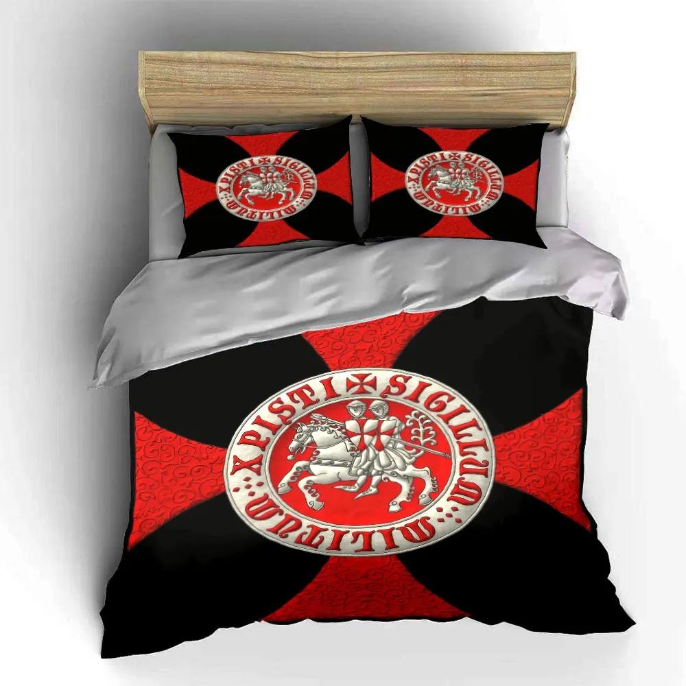 Templar Design Decoration Set Bedding Set ,2/3piece Duvet Cover and Pillowcase, Home Bedroom Decoration,gift for Boys and Girls