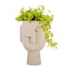 Ceramic Beige 'Big Human Face Vase' | Vases for Home Decor Decorative Vase for Dried Flowers and Pampas Grass - Set of 1