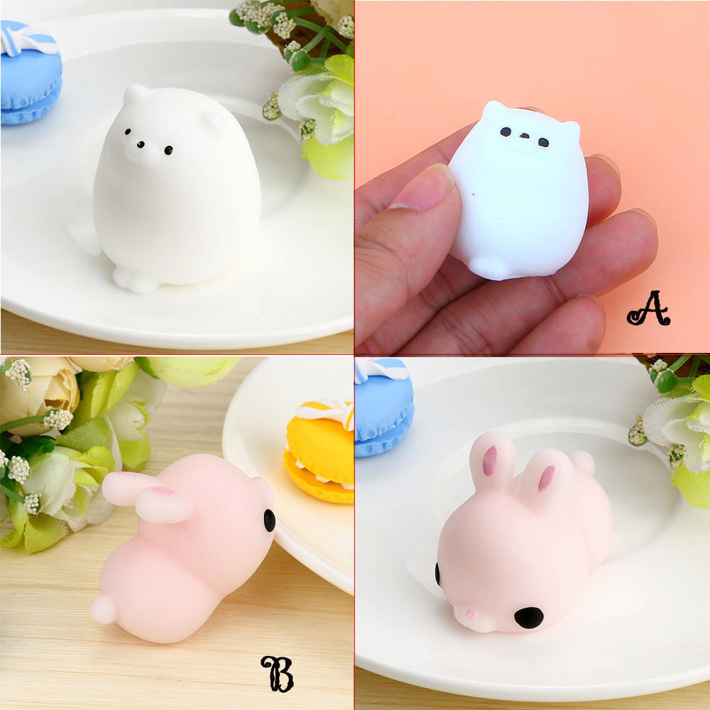 TPR Stress Toy Soft Animal Figure for Hand Exercise Office Home Desk Decoration Relaxation