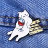 Cute Cat Red Wine Brooch Fun Backpack Accessories Casual Badge Accessories