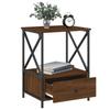 VidaXL Bedside Table Brown Oak 50x41x65 Cm Engineered Wood 826091
