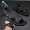 2025 Summer Men's Sandals Outdoor Beach Shoes Non-slip Leather Sandals Platform-soled Breathable Sandals Sandals