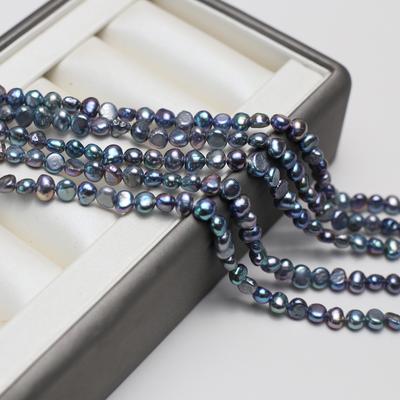4-5mm Black Natural Shell Mother of Pearl Beads (36cm Strand) - DIY Jewelry Supplies for Bracelet/Necklace - Premium Handmade Craft Accessories