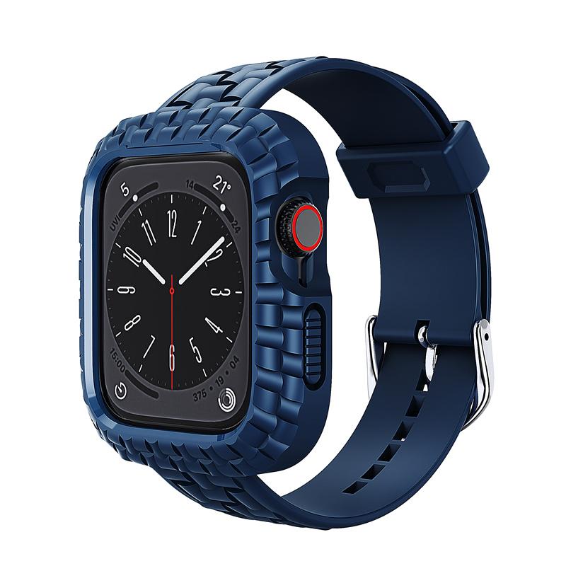 Silicone Watch Strap+Case for Apple Watch Ultra Band 49mm 45mm 41mm 44mm 40mm Sport Bracelet Cover Bumper iWatch 9 8 Se 7 6 5 4