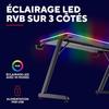 Bureau gaming - trust gaming - gxt 710 luminus pro - 120x60 cm - led rgb - chargeur sans fil 10w
