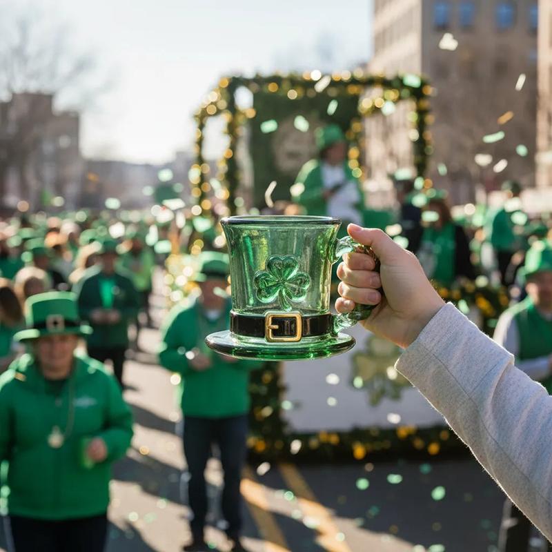 

Lucky Shamrock Leprechaun Hat Mug, Emerald Green Coffee Cup, Irish Coffee Mugs, Reusable Cups For St Patrick S Day Party зелёный