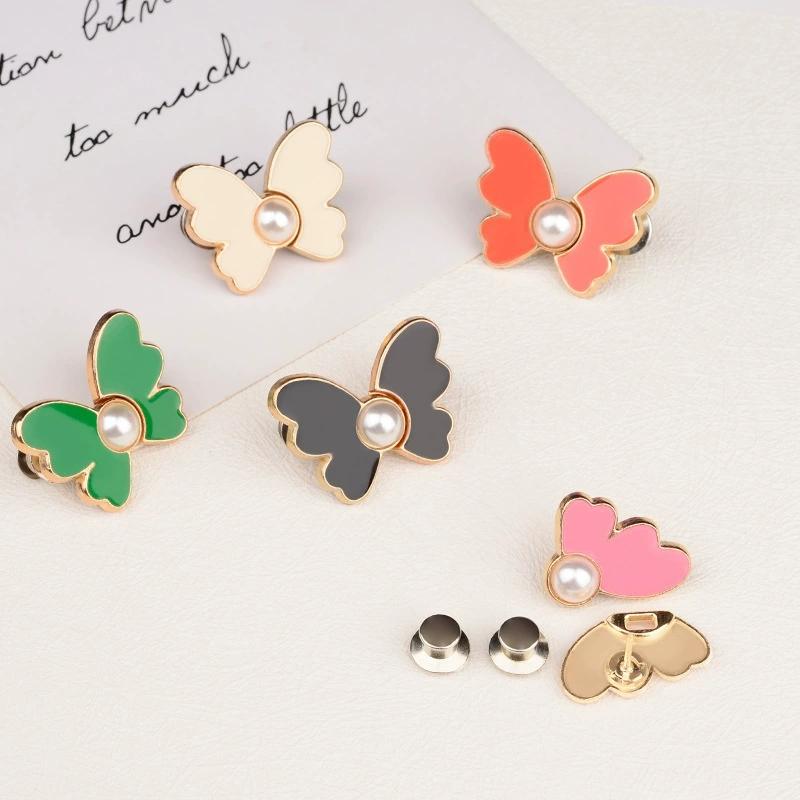 1Pc Butterfly Waist Button Jean Button Pin Reusable Clothing Fitting Tools For No Sewing Required Buttons Pants Decoration