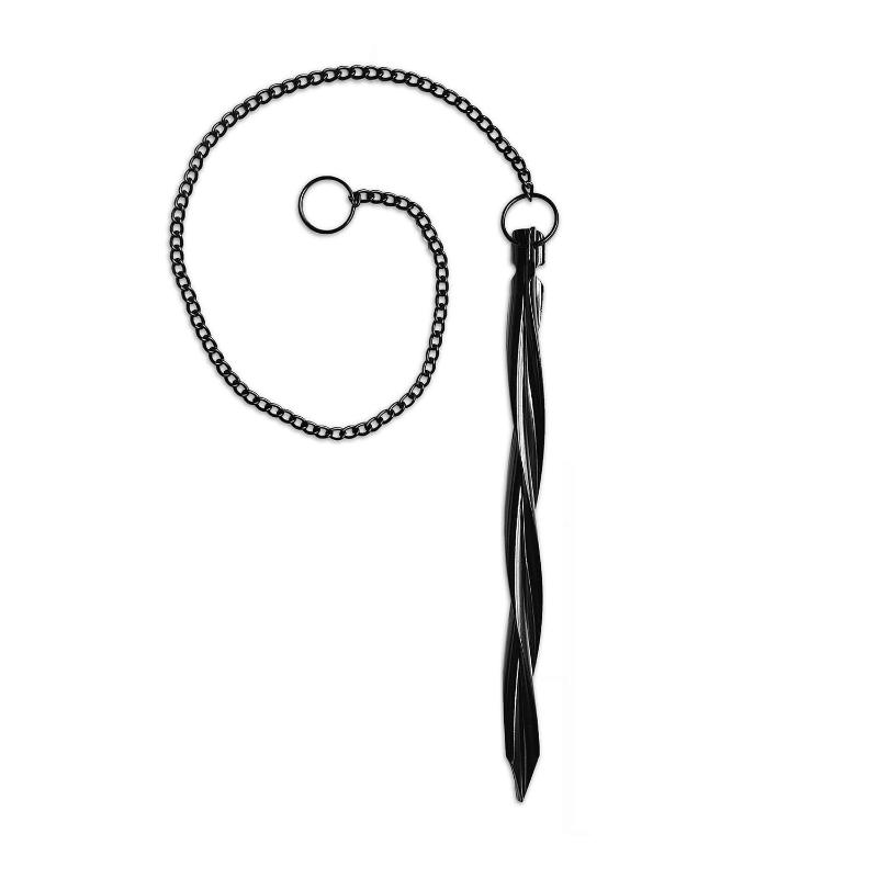 1/2Pcs Aluminum Rain Chain Anchors Black Gutter Drainage Hooks 10Inch Stakes 20Inch Chains Durable Easy Installation