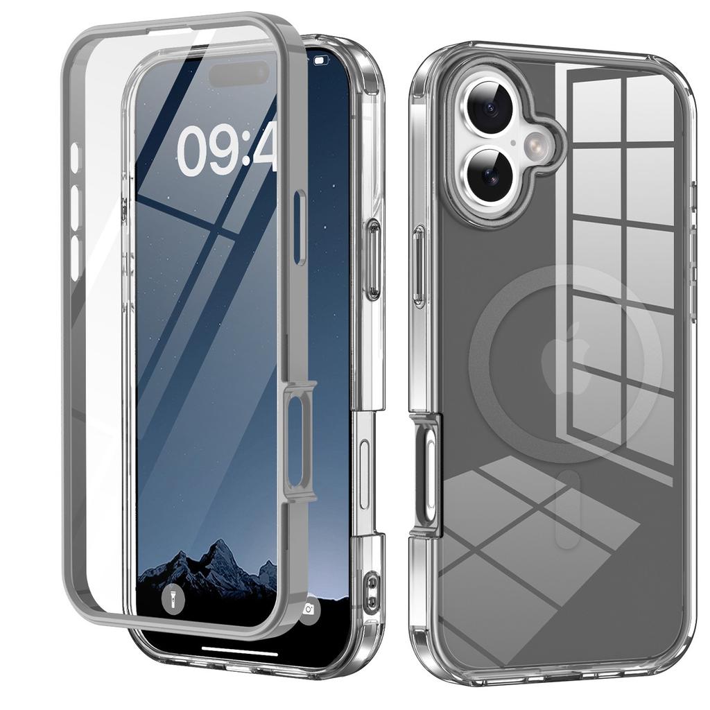For iPhone 17 Phone Case,Compatible with MagSafe Built-in Touch Sensitive Anti-Scratch Screen Protector for iPhone17
