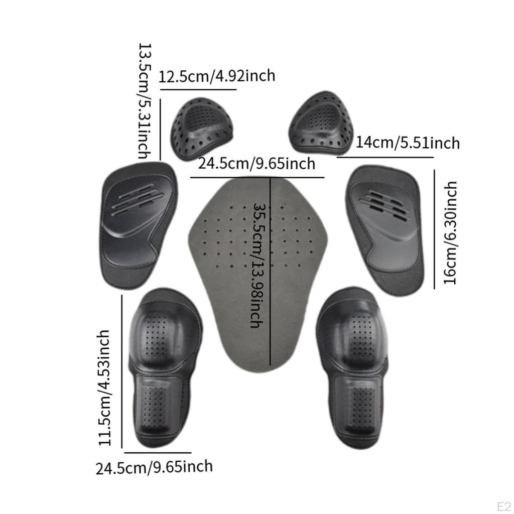 Motorradfahr-Schutzpolster-Set Radfahren Schutz Multifunktional Abnehmbar Praktisch Motorrad