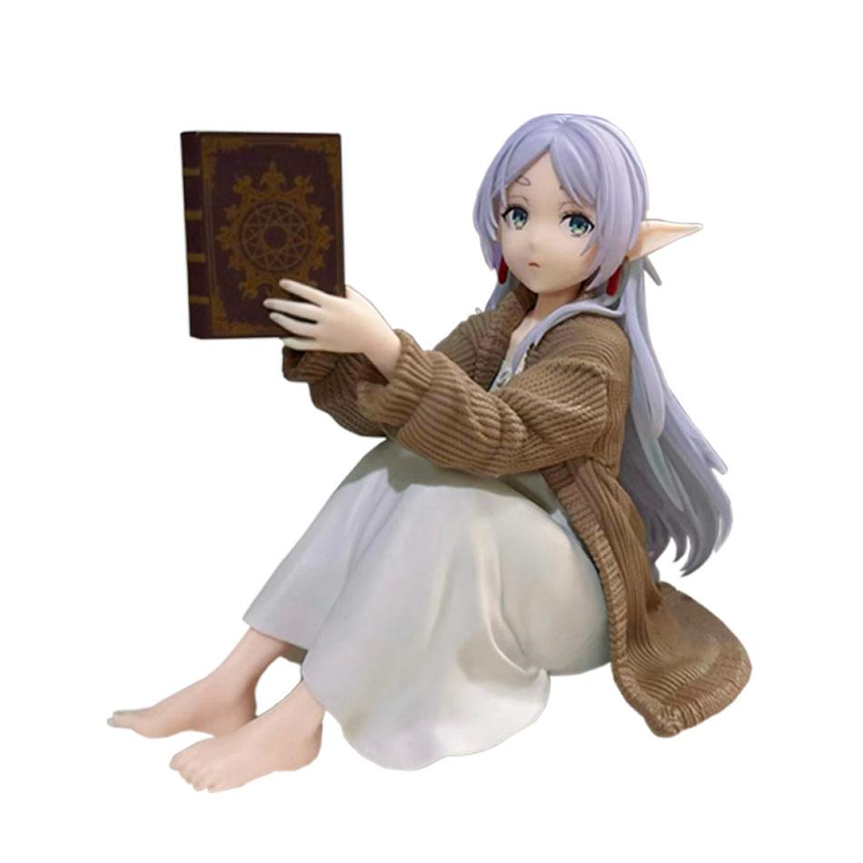 Frieren Beyond Journey s End Frieren PVC Anime Sitting Figure Desktop Decoration Cute Frieren Anime Statue Birthday Gift
