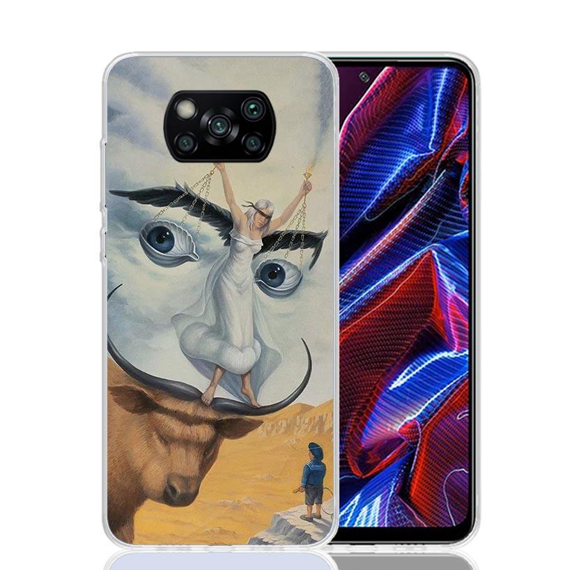 Salvador Dali Art Phone Case For Xiaomi Poco X7 X6 X5 Pro F7 Ultra Redmi 15C 15 13 13C 12 12C 10 10A 10C 9 9A 9C 9T Cover Poco X
