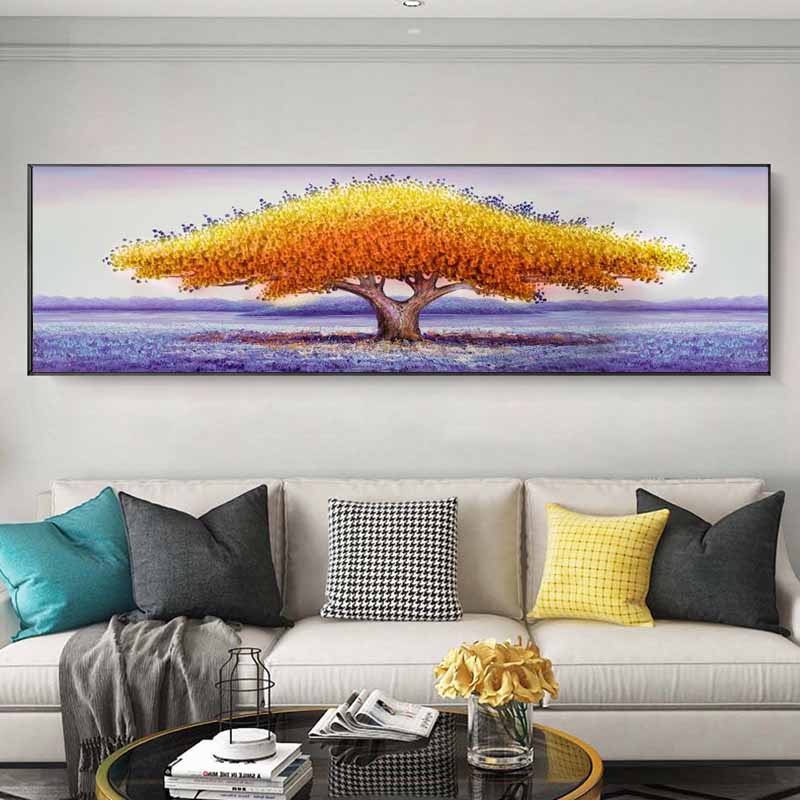 Abstract Tree of Life Oil Canvas Painting Landscape Posters and Prints Wall Art Pictures Cuadros Living Room Home Decor No Frame