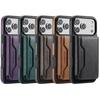 Magsafe Leather Flip Wallet Phone Case For iPhone 17 Air 17 Pro Max 2 In 1 Detachable Card Slots Cover Hoesje Coque Etui Bag