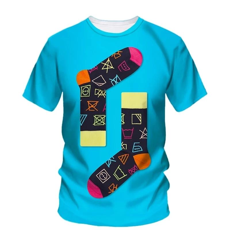 

Летняя альтернативная хип-хоп мода летняя мужская футболка с принтом трендовая индивидуальность веселый короткий рукав свободный топ с круглым вырезом 6XL