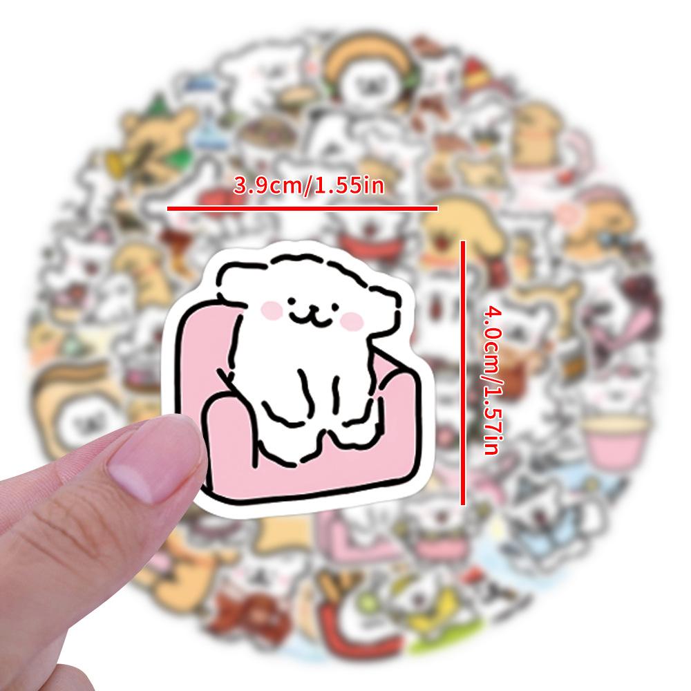 105 New Styles of Line Puppy Cartoon Graffiti Stickers Decorate Refrigerator Skateboard DIY Personalized Stickers