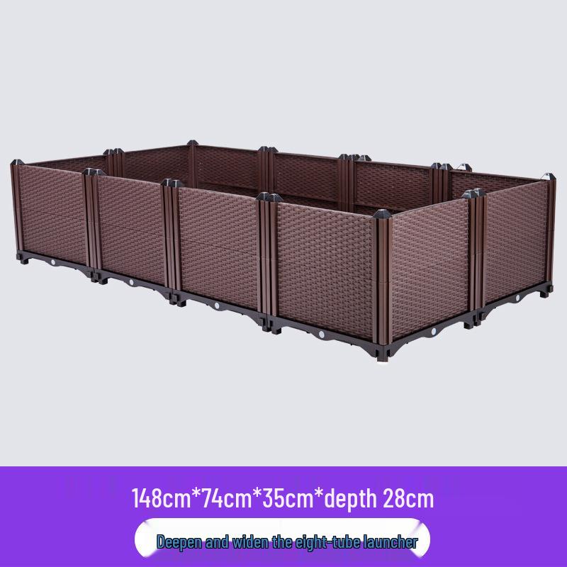 Thickened Plastic Vegetable & Flower Planter Box for Balcony, Indoor, Terrace, or Courtyard
