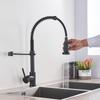 Brushed Gold Kitchen Sink Faucet One Handle Spring Hot and Cold Water Tap Deck Mounted Bathroom Kitchen Crane