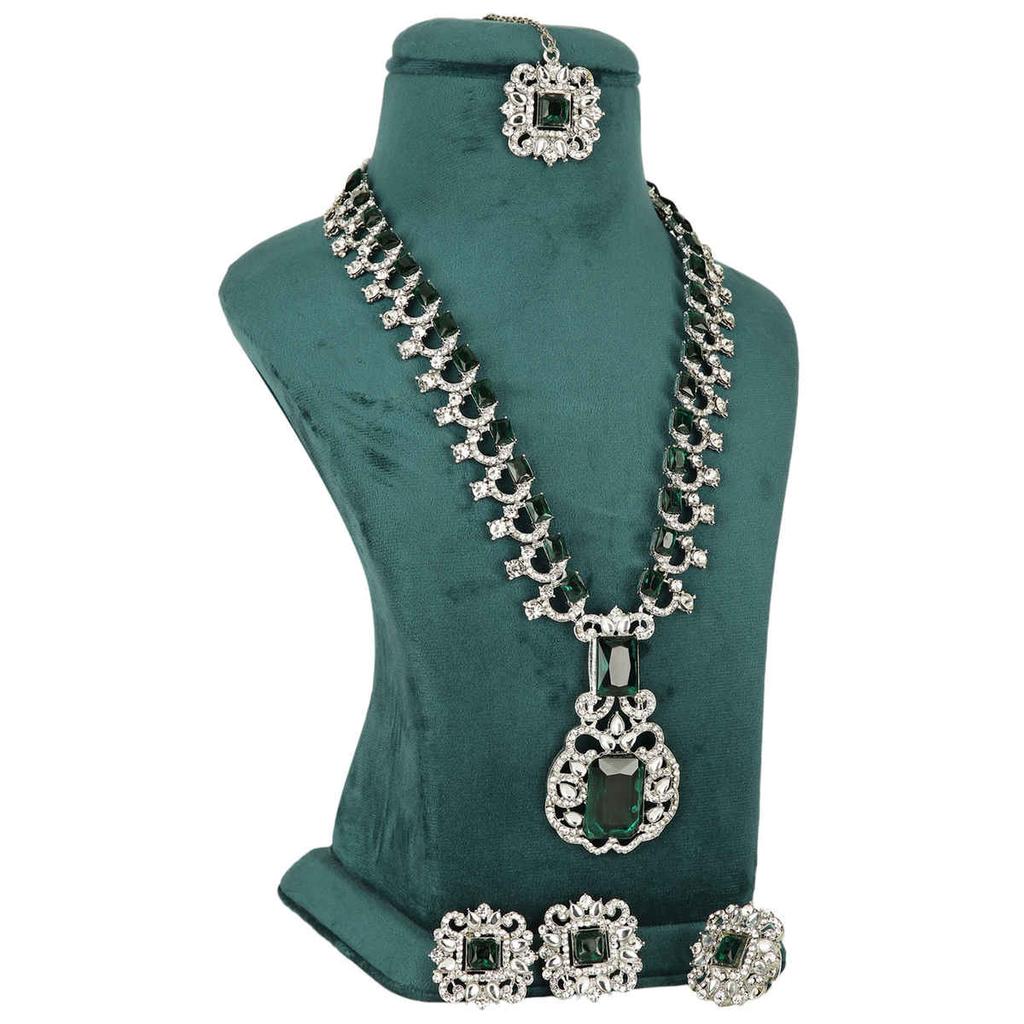Maang Tikka Ring Earrings Jewellery Set