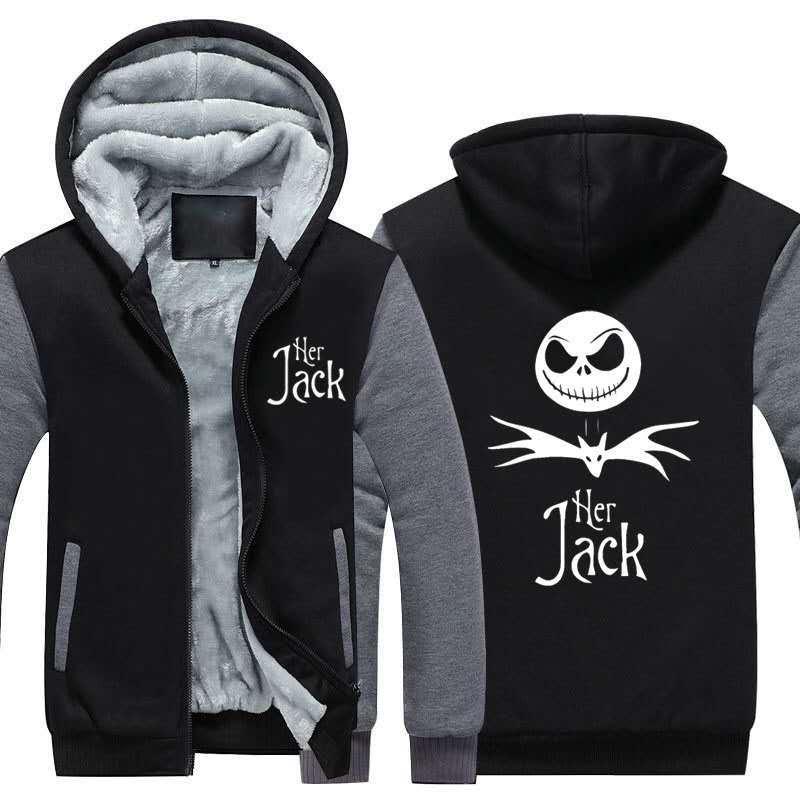 Premium Quality Nightmare Before Christmas Sally Jack Thicken Hoodie Sweatshirt Coat For Ultimate Comfort