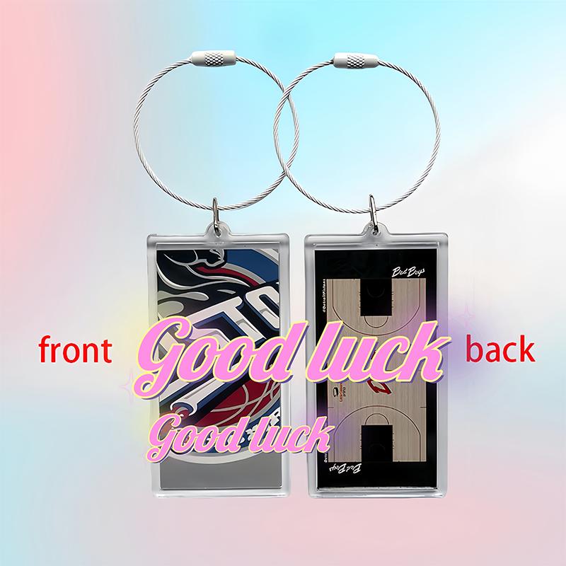 Sports Backpack Handbag Team Keychain Idol Star Basketball Court Keychain