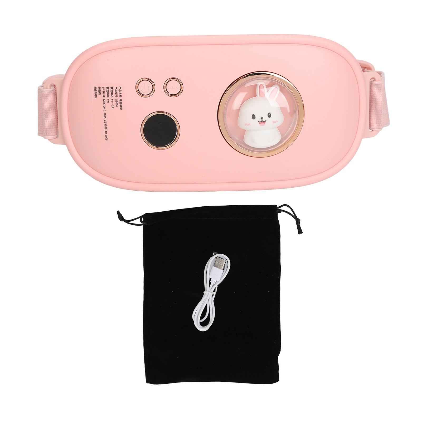 Menstrual Heating Pad Vibration Massage Fast Heating Various Adjustable Modes Portable Waist Heating Pad for Period Cramps