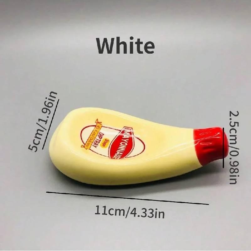 

Cute Sauce Dipping Bowls Creative Ketchup Mustard Mayonnaise Wasabi Dipping Dishes Mini Sauce Plates For Sushi Dumplings Snacks white