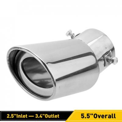 Car Rear Exhaust Pipe Tail Muffler Tip Auto Accessories Replace Kit Chrome