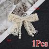 Pearl Bow Shoelace Charms Fashion Decorative Shoe Flower Buckle Trendy Sneaker Accessories for Women's Footwear Decoration