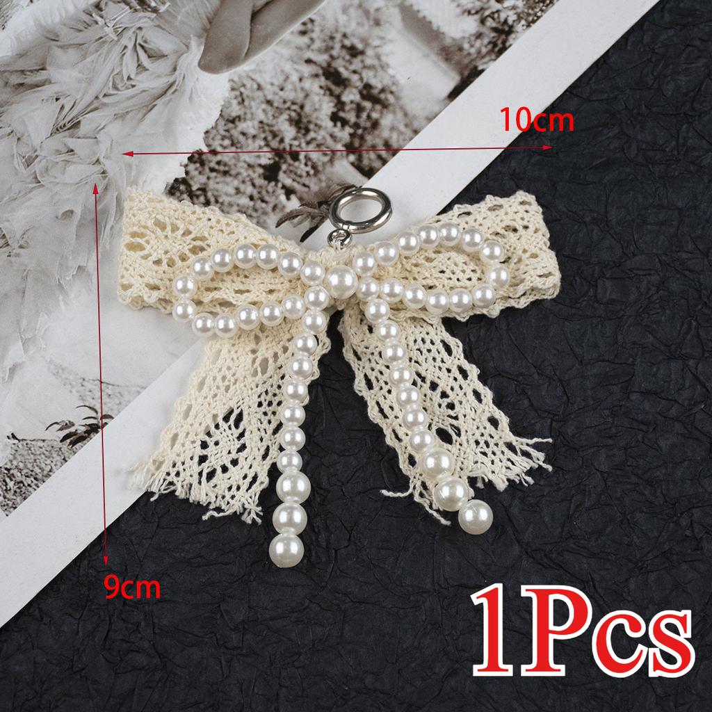 Pearl Bow Shoelace Charms Fashion Decorative Shoe Flower Buckle Trendy Sneaker Accessories for Women's Footwear Decoration