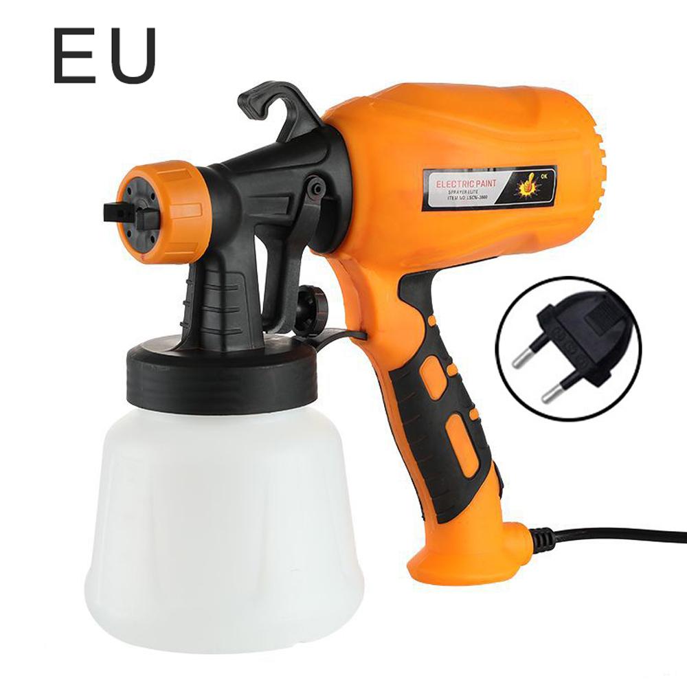 500W Electric Spray Gun 4 Nozzle Sizes 900 Cc HVLP Powerful Auto & Home Paint Sprayer Flow Control Easy Spraying