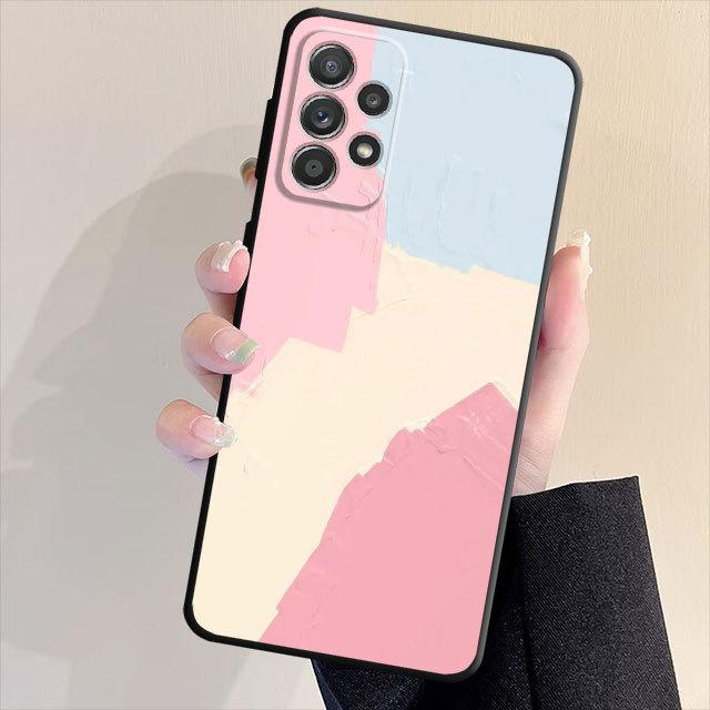 

Черный мягкий матовый чехол для Samsung Galaxy A53 A22 A71 A31 A51 A52 A23 A33 A32 A21s A72 A13 A11 A91 A14, чехол для масляной живописи Samsung A72 4G(5G)