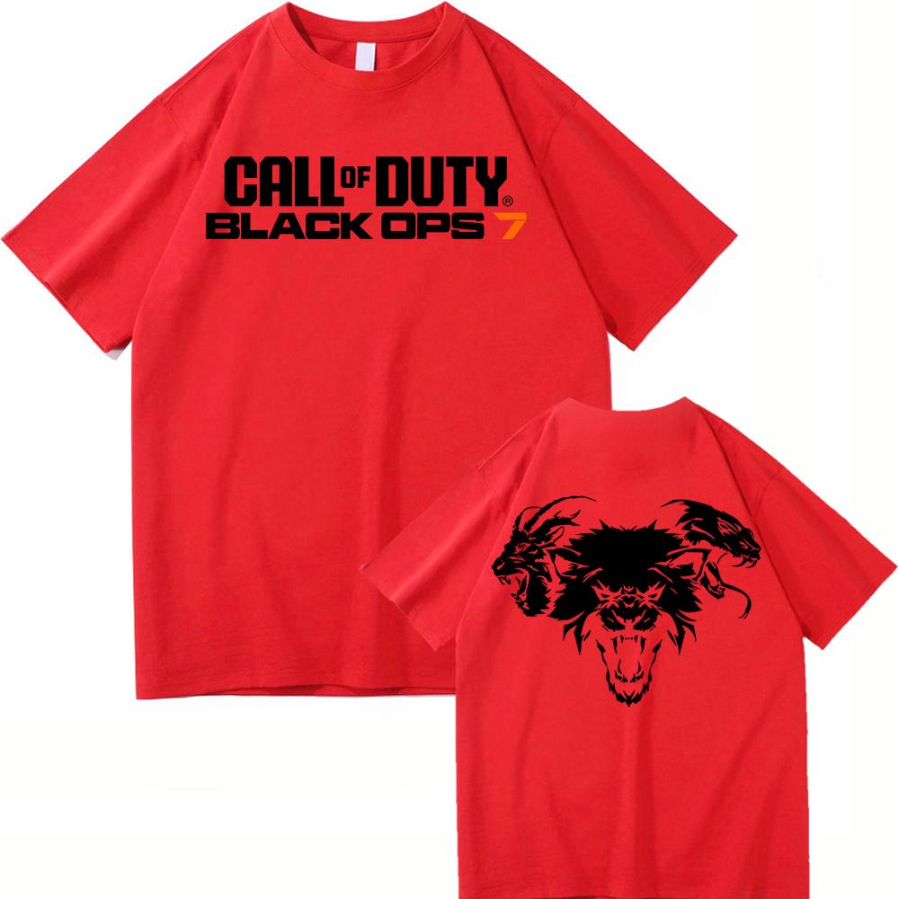 Call of Duty 7 Tričko Horká móda Pánské/Dámské Harajuku Estetické Vintage Tričko Vysoká kvalita Ležérní Cool Hra Bavlněná Trička